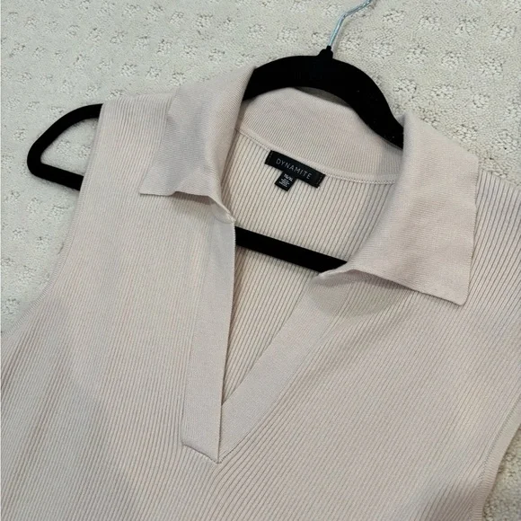 Dynamite Cream Collared Top - Picture 6 of 9